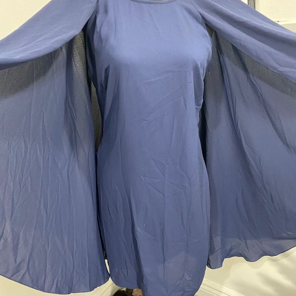 Lori M collection Capelet Navy Dress lori M collection - Picture 4 of 6